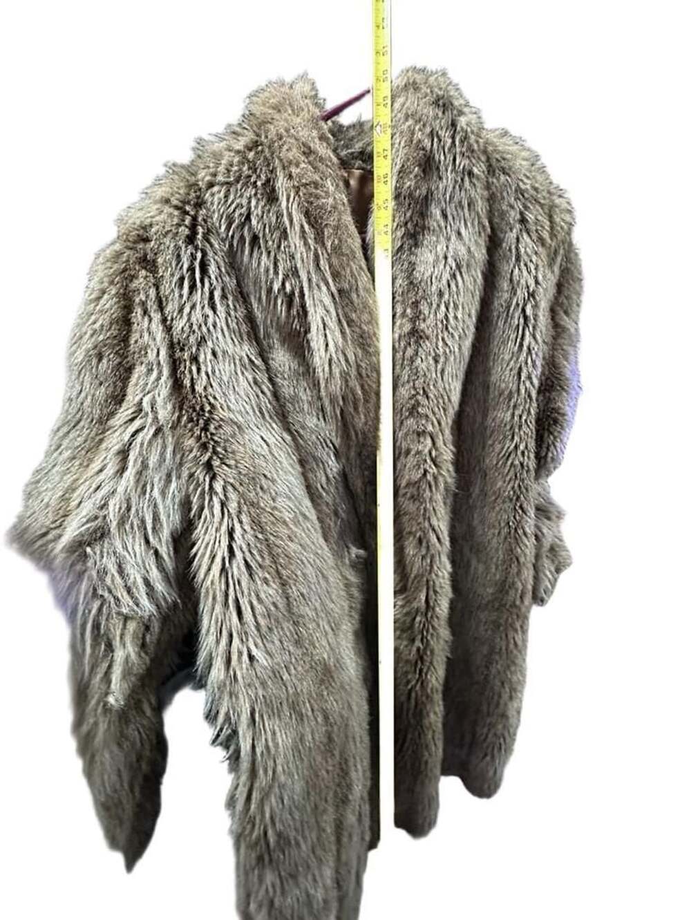 Faux Fur Shaggy Long Brown Winter Coat